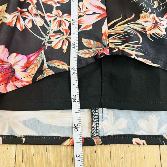 Runway The Label Mini Dress Small Black Floral Long Sleeve V Neck RNWY Aysa Club - Picture 7 of 16